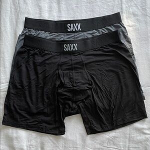 SAXX Men's Boxer Briefs in Black and Dark Gray - (2) New - No tags